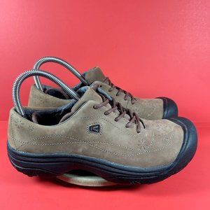KEEN 0608 Women's Brown Suede Comfort Waterproof Walking Hiking Shoes Size 9